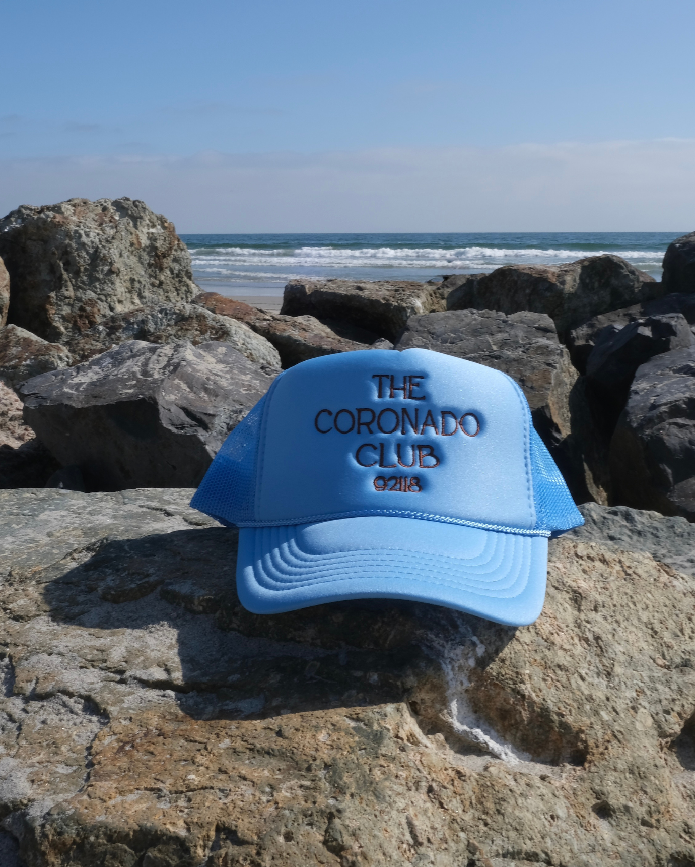 the coronado club® trucker hat - sky blue