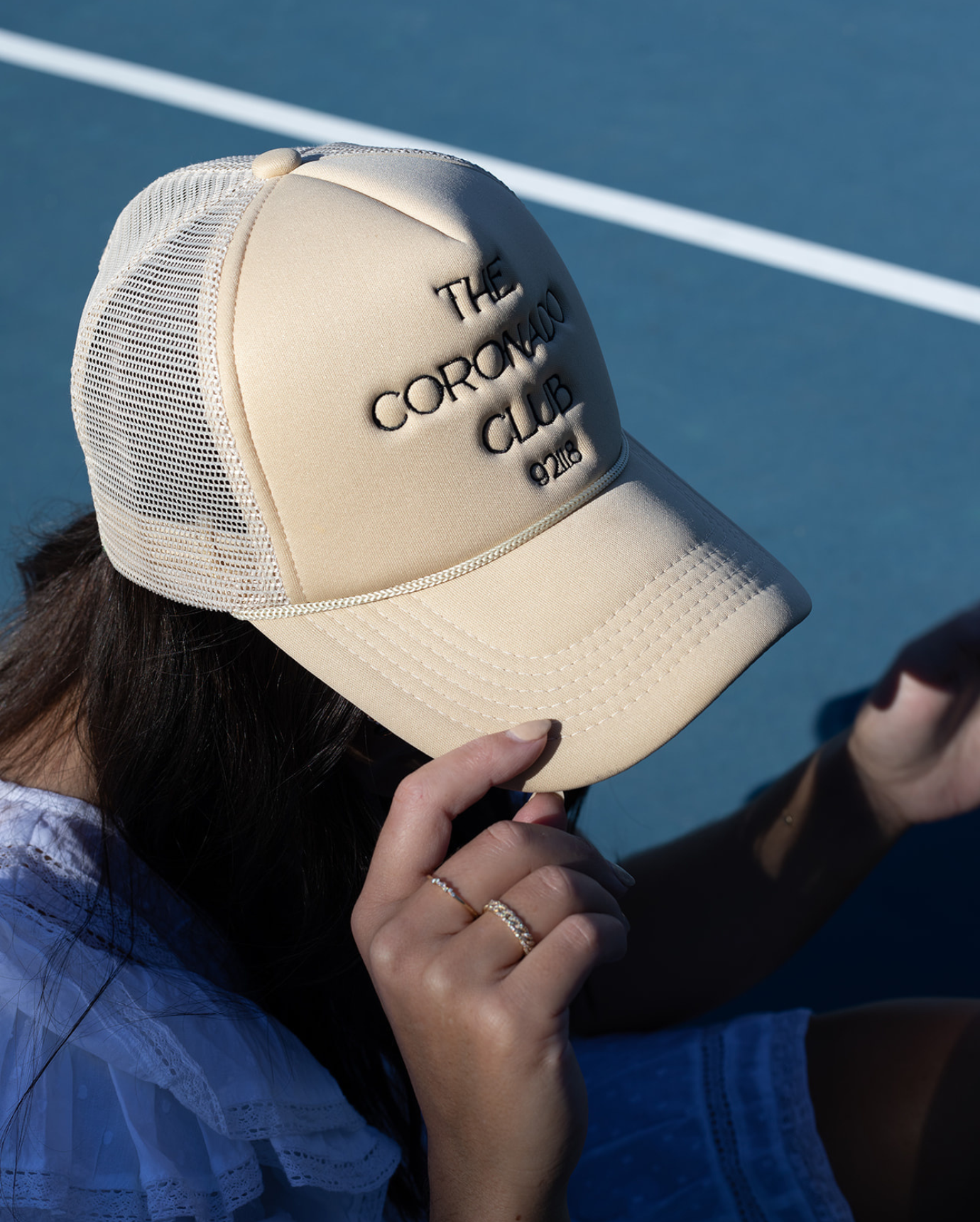 the coronado club trucker hat