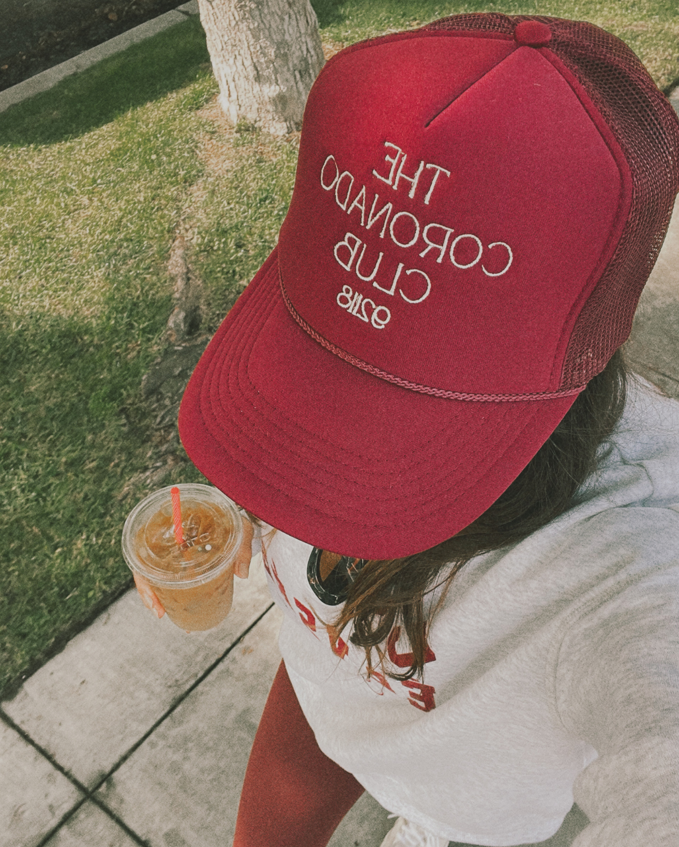 the coronado club® trucker hat - cranberry